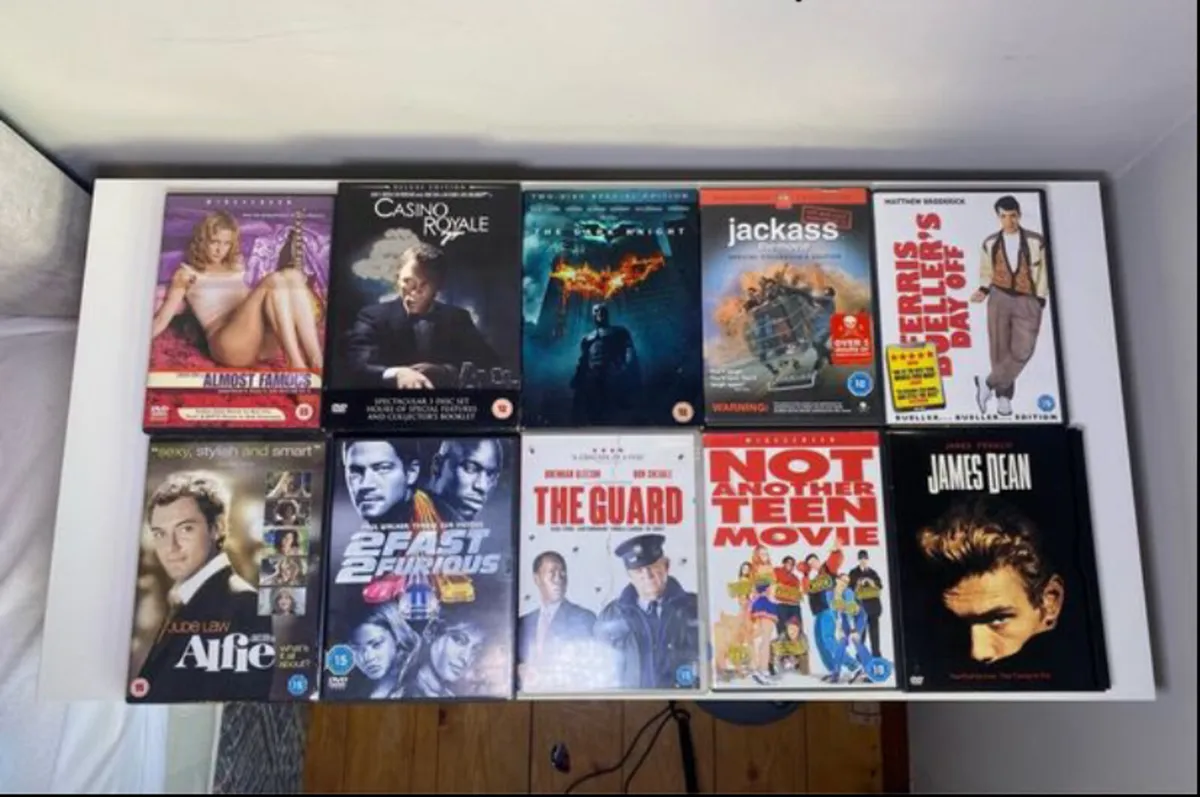 DVD Set x10 Dark Knight Casino Royale Alfie Jackas