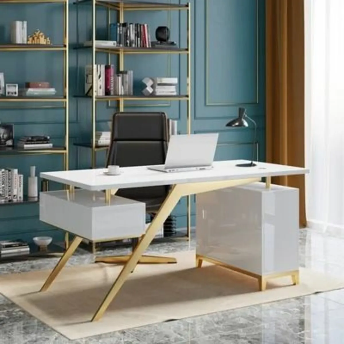 Office Desk with drawers and storage - Image 1