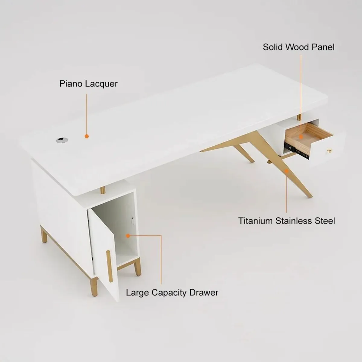 Office Desk with drawers and storage - Image 4