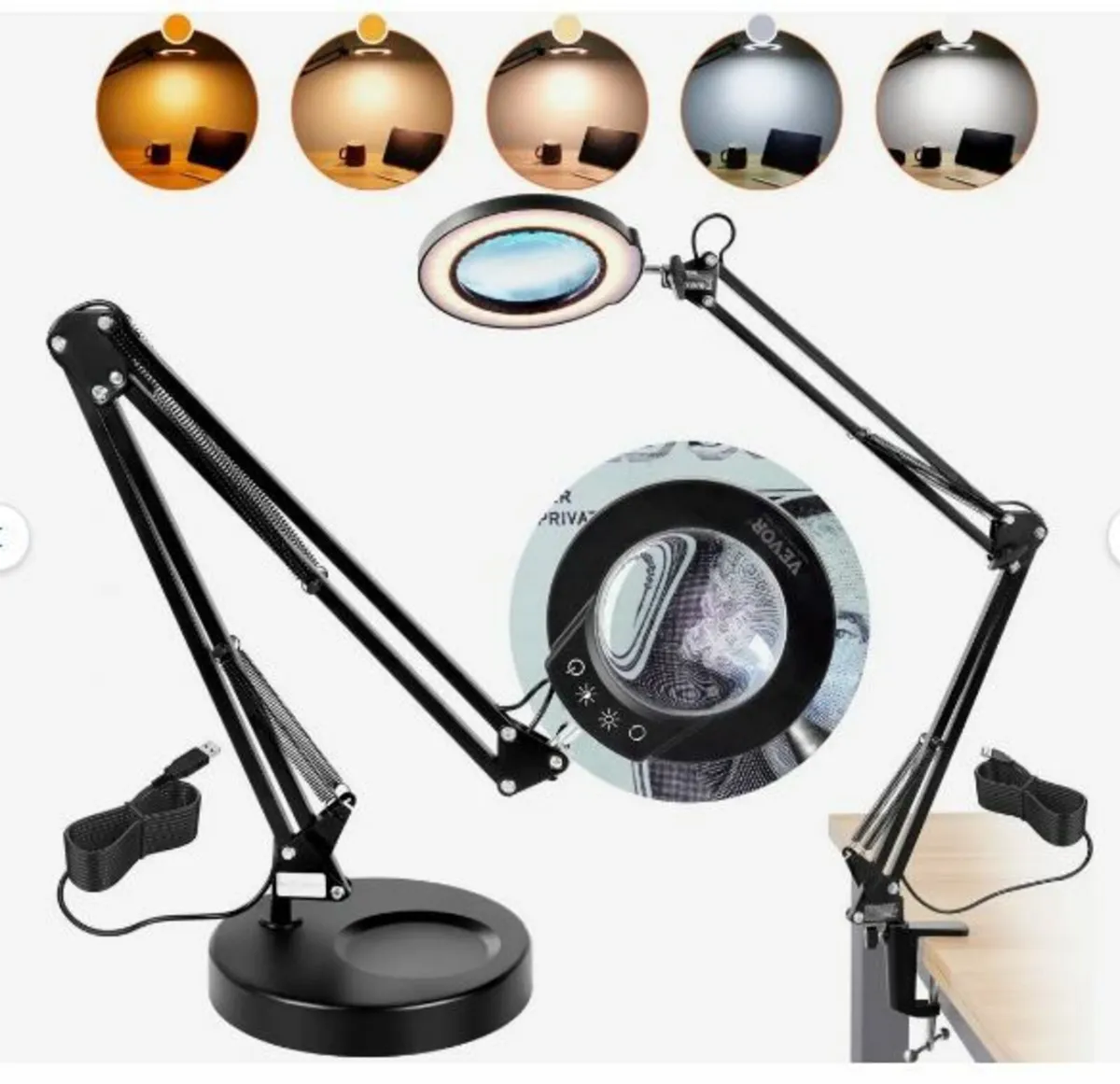 Magnifying Glass with Light & Base - Image 1