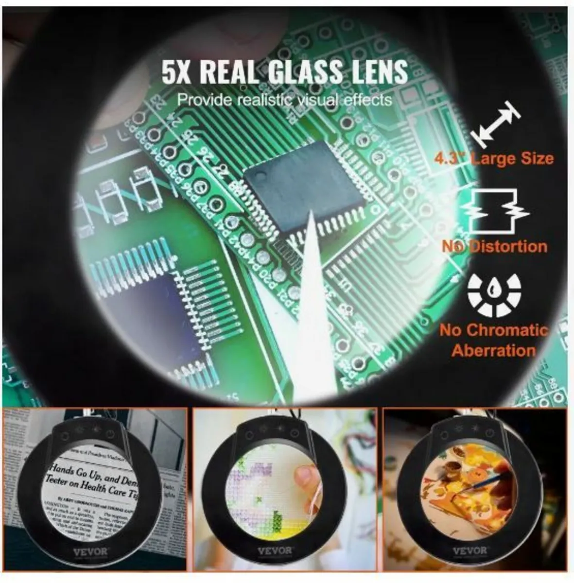 Magnifying Glass with Light & Base - Image 4