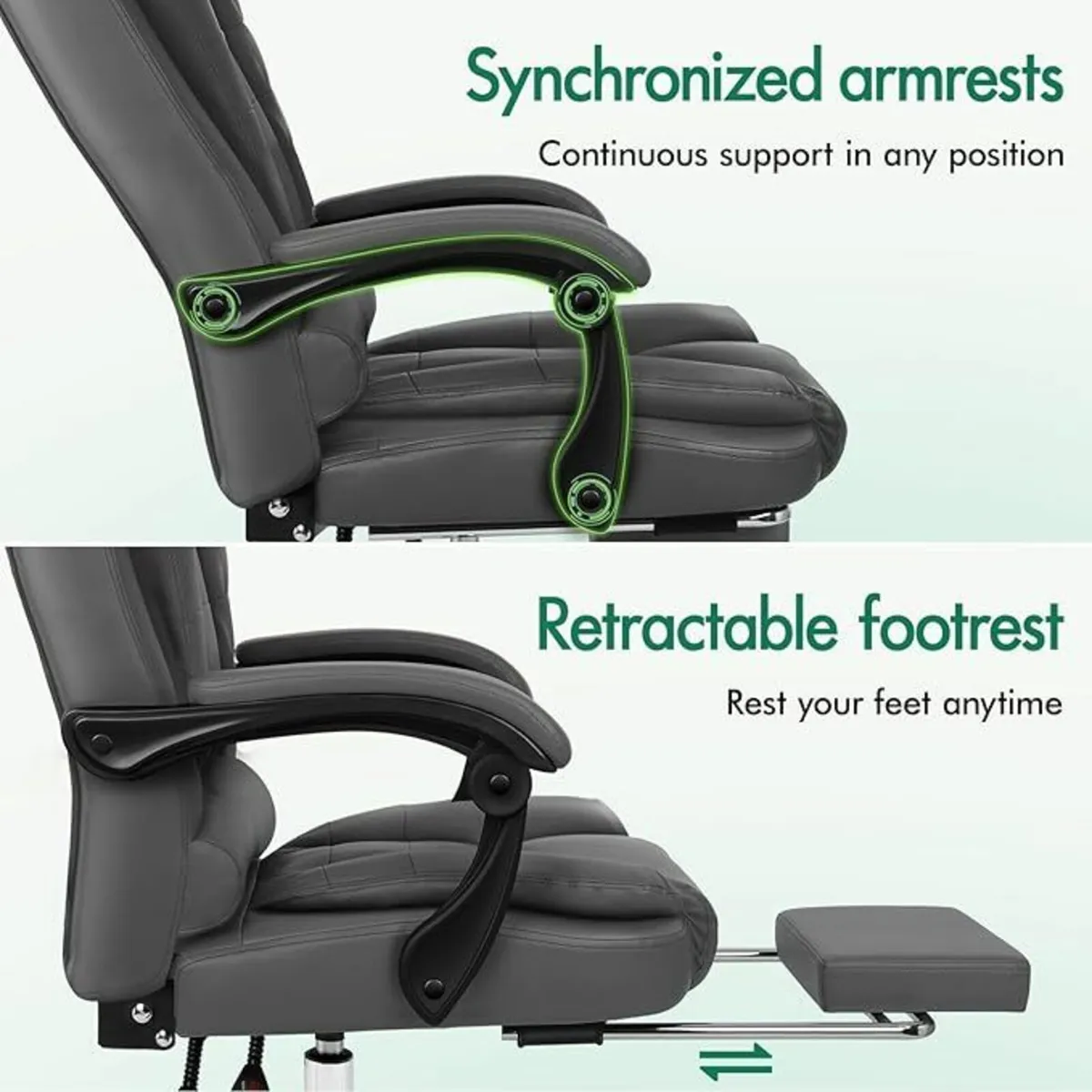 Elfordson Massage Office Chair with Heated Seat - Image 2