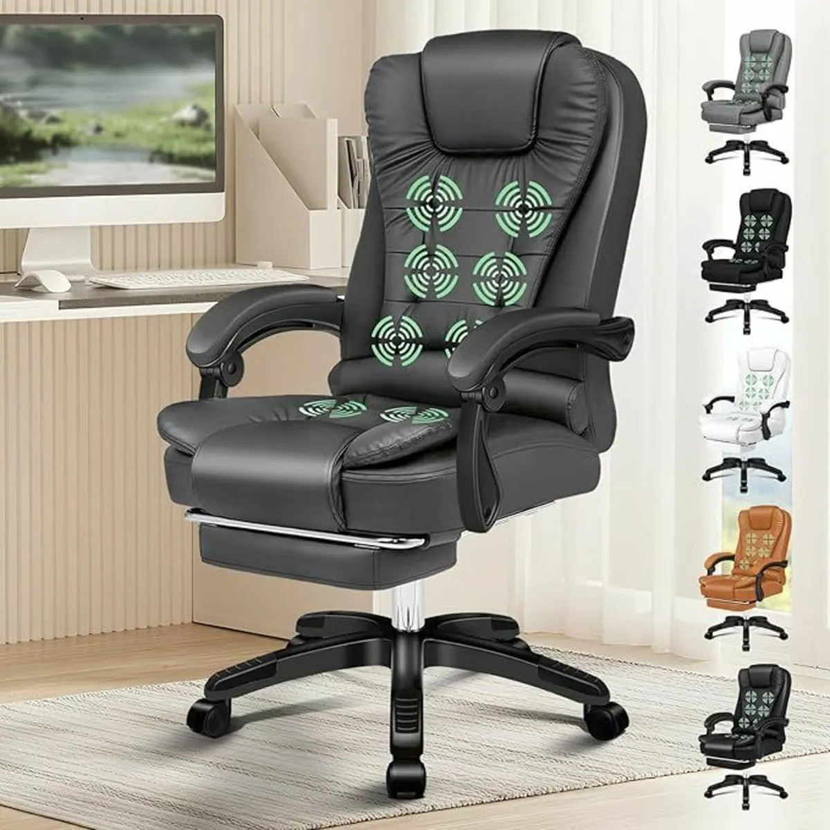 Elfordson Massage Office Chair with Heated Seat - Image 3