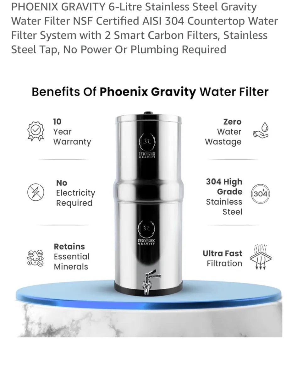 PHOENIX GRAVITY 6-Litre Water Filter - Image 3