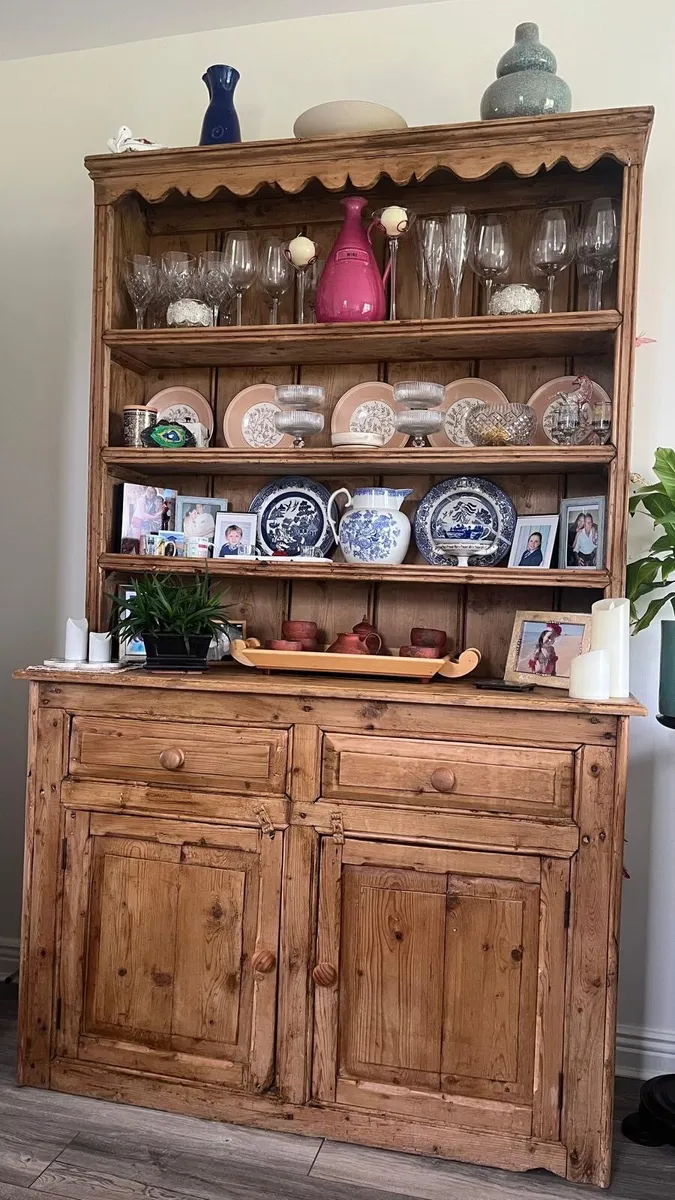 Rustic wooden display cabinet - Image 1