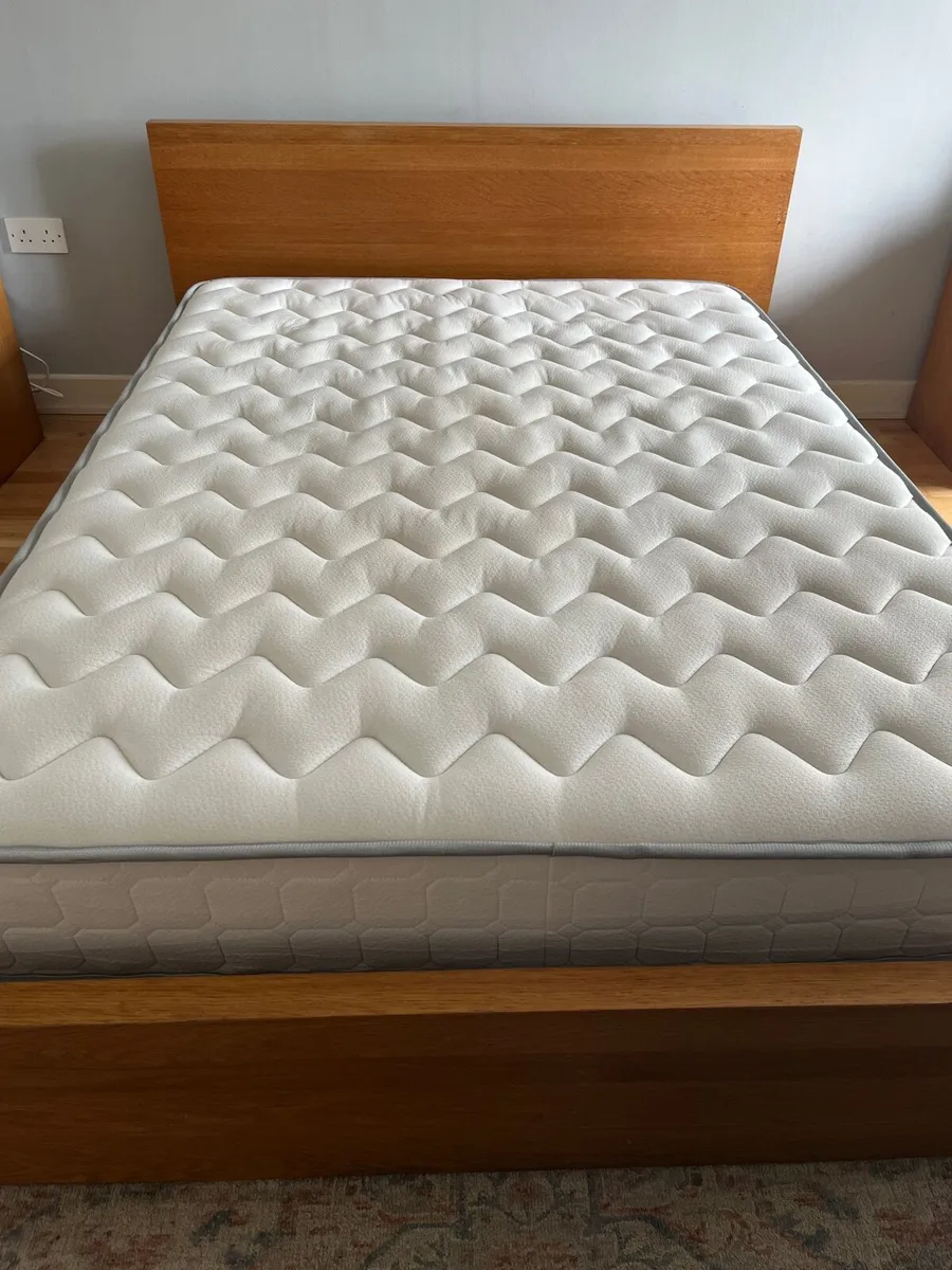 Double bed frame with mattress - Image 1