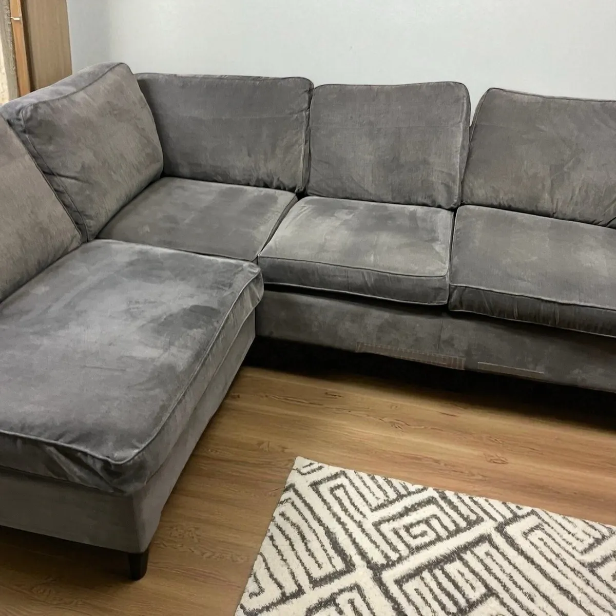 Grey Orka corner sofa L shaped couch furniture - Image 3