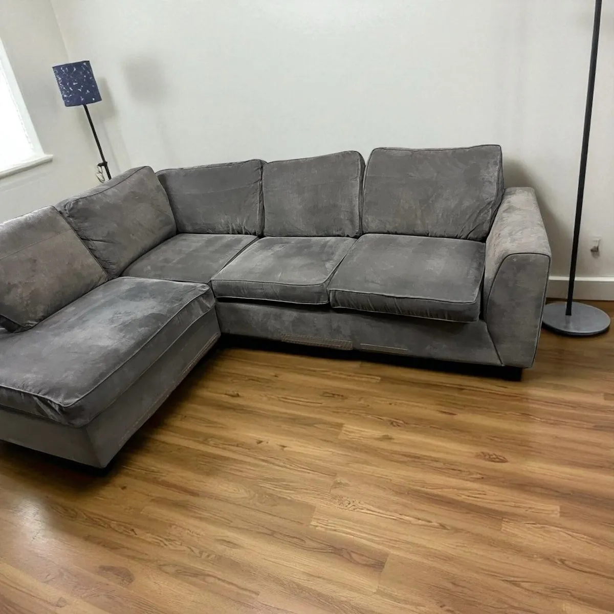 Grey Orka corner sofa L shaped couch furniture - Image 4