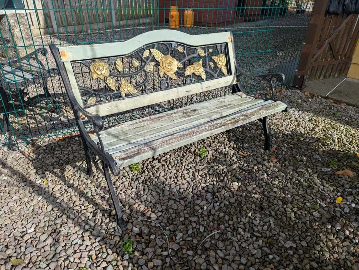 Cast Iron Garden Bench Parts - Image 1