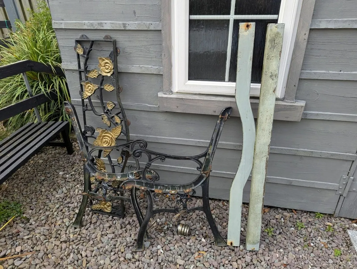 Cast Iron Garden Bench Parts - Image 2