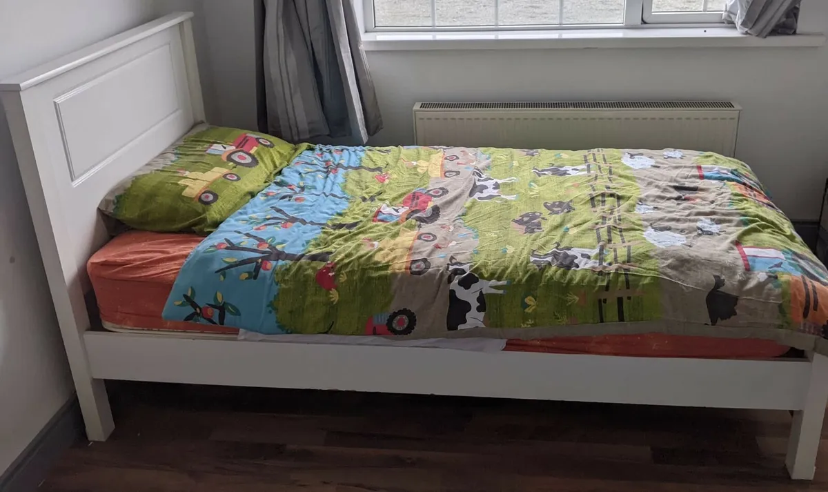 White Single Bed - Image 2