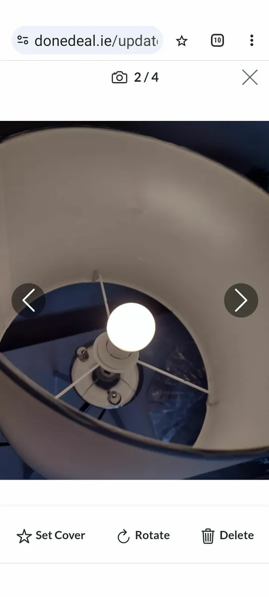 New chrome tripod table lamp or bedside lamp - Image 4
