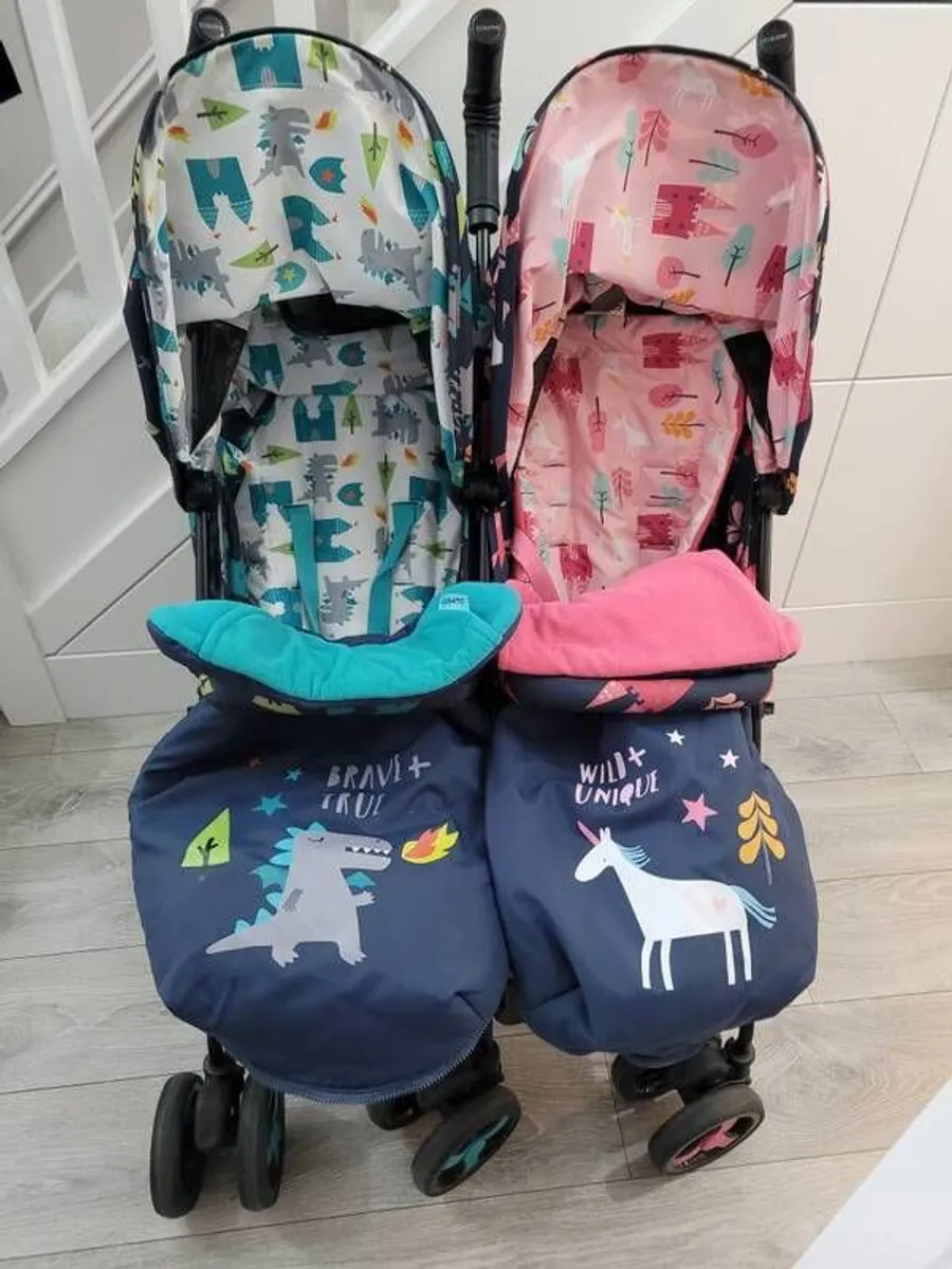 Cosatto Woosh Fairytale twin stroller / double buggy - Image 4