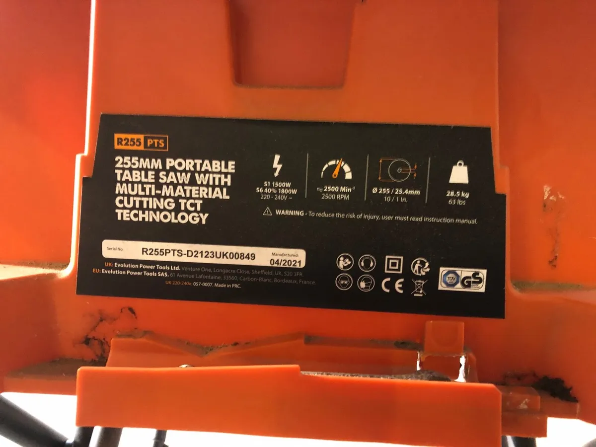 Evolution 10’’ Portable Table Saw - Image 4