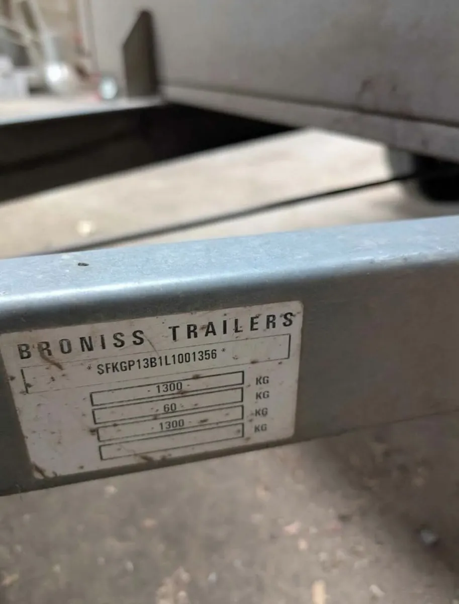Trailer 8x4 heavy duty axle galvanised 1300kg - Image 2