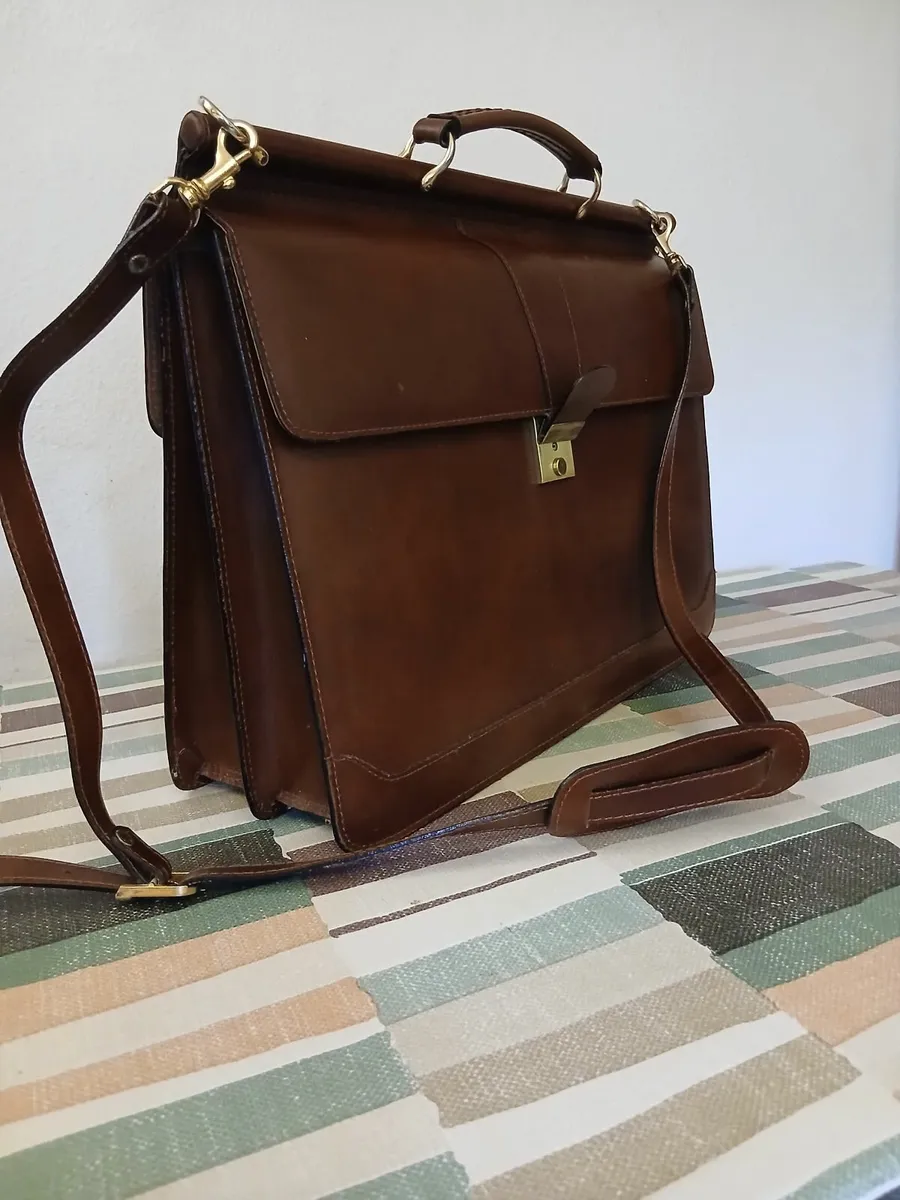 Hand Crafted Custom Leather Briefcase. - Image 1