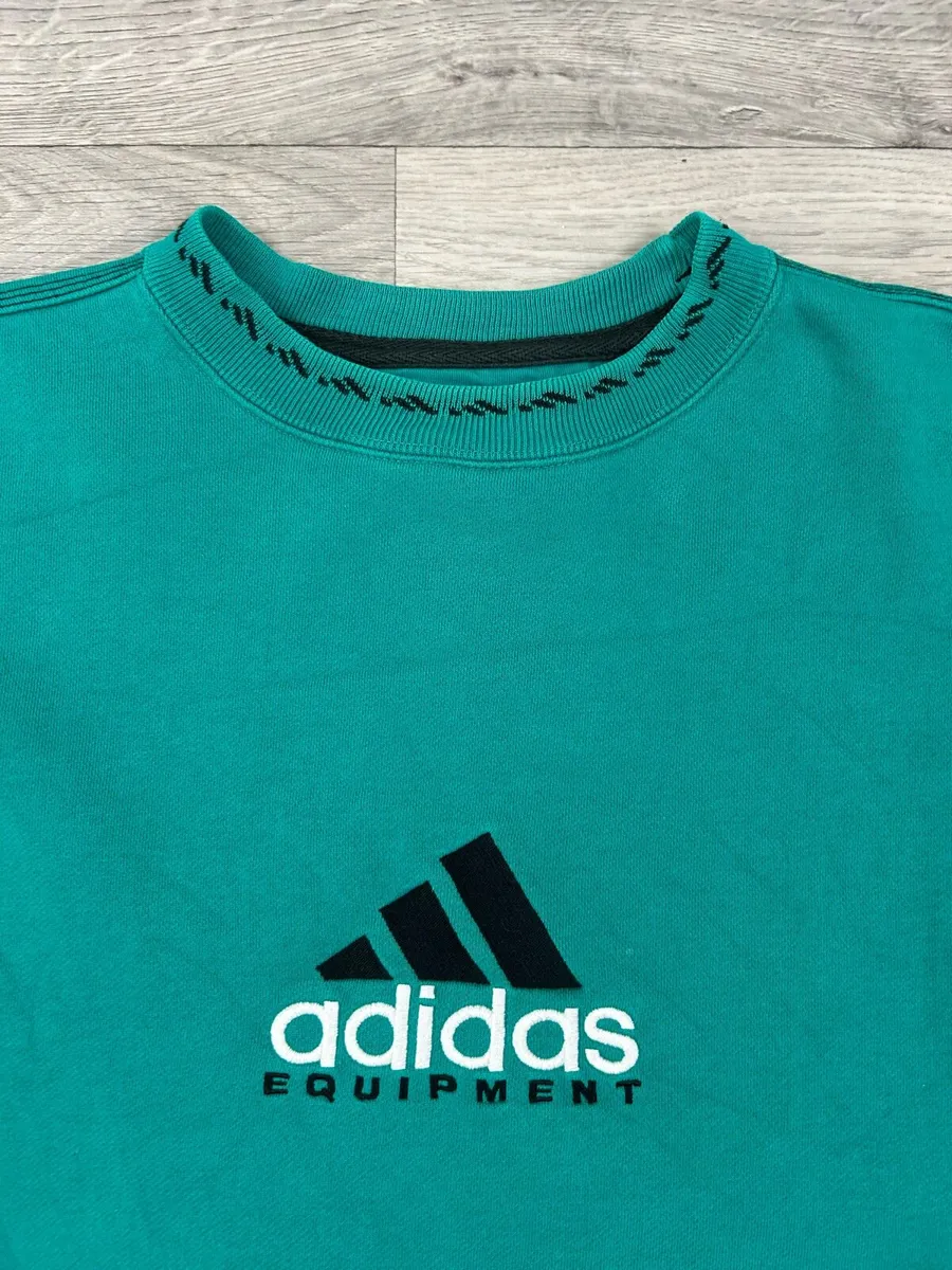 Vintage 90s Adidas Equipment Sweatshirt Mens M - Image 3