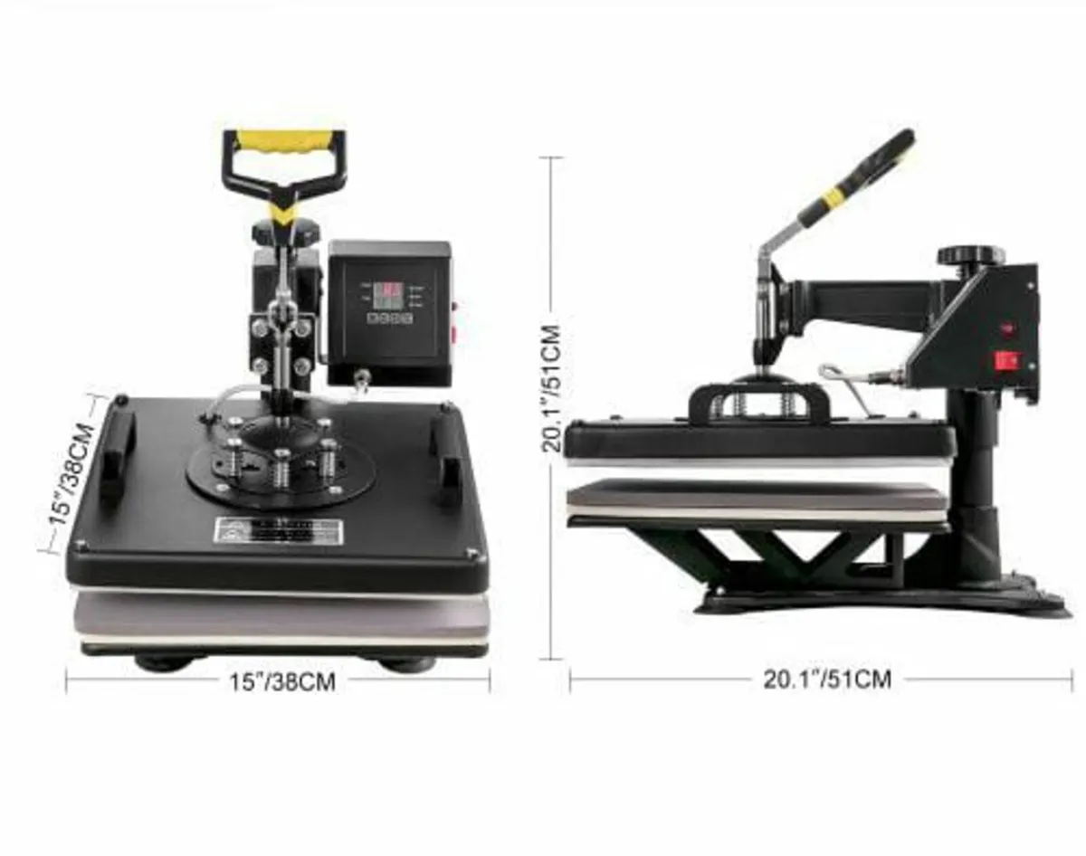 Heat Press Machine, 15 x 15 Inch, 5 in 1 Combo Swi - Image 3