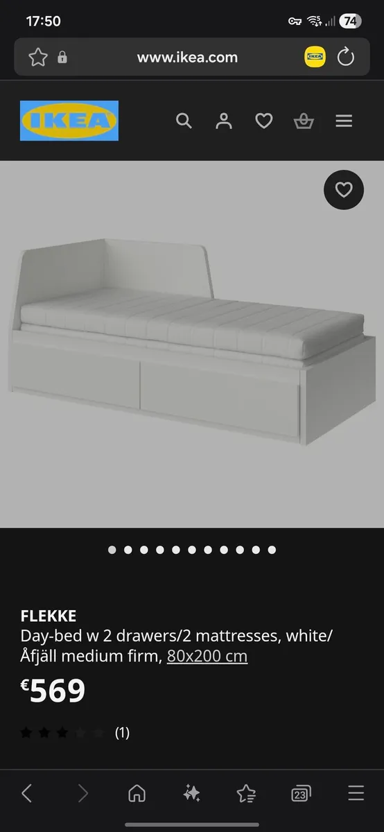 Day bed single or double bed with storage drawers - Image 1
