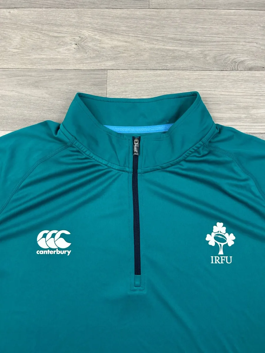Canterbury Ireland Rugby Half Zip Jumper Mens XXL - Image 3