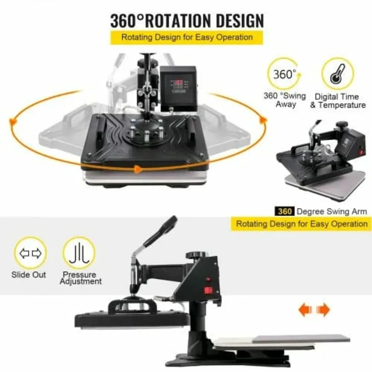 5 in 1 Heat Press Machine 38x30cm T-shirt Press Mu - Image 4
