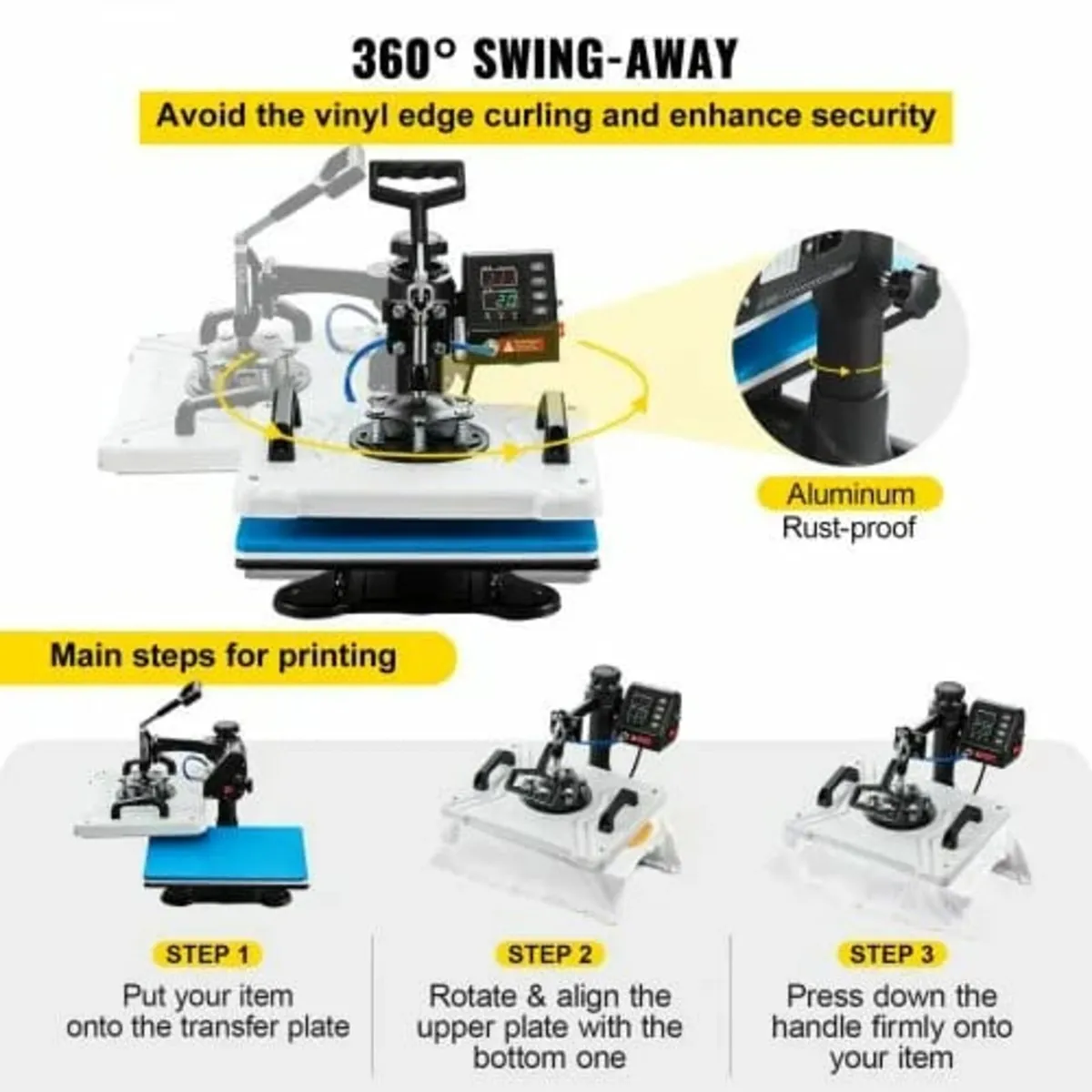 Heat Press 30.5x38.1 cm 10 In 1 Heat Press 1000W H - Image 4