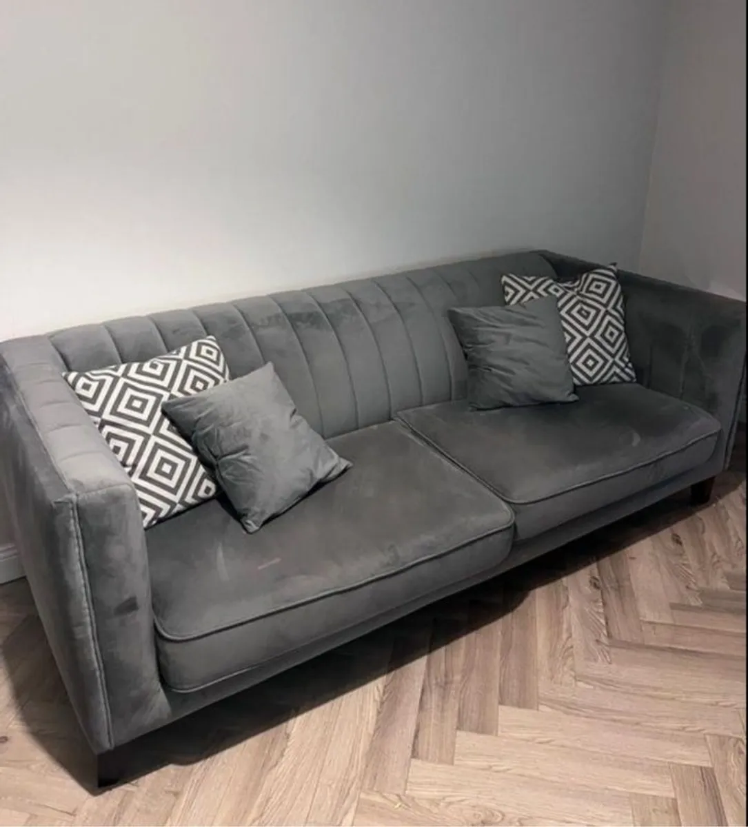 Grey 3&2 seater sofa - Image 1