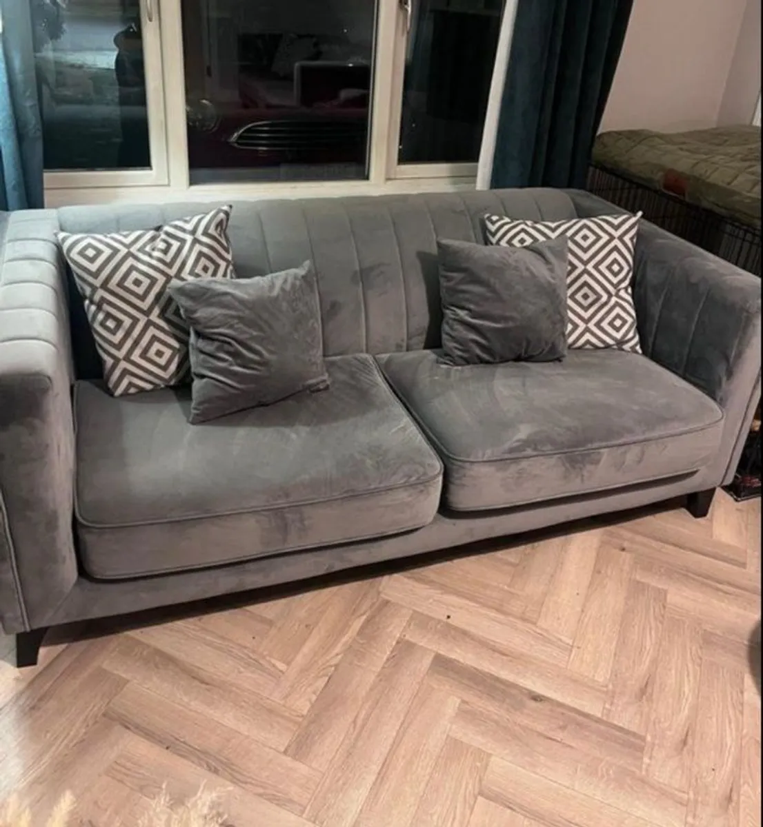 Grey 3&2 seater sofa - Image 2