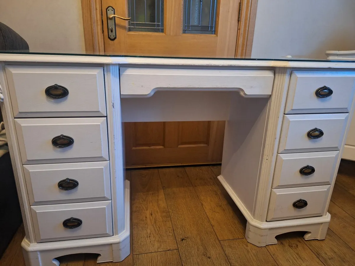 White Distressed Bedroom Furniture Set - Image 1