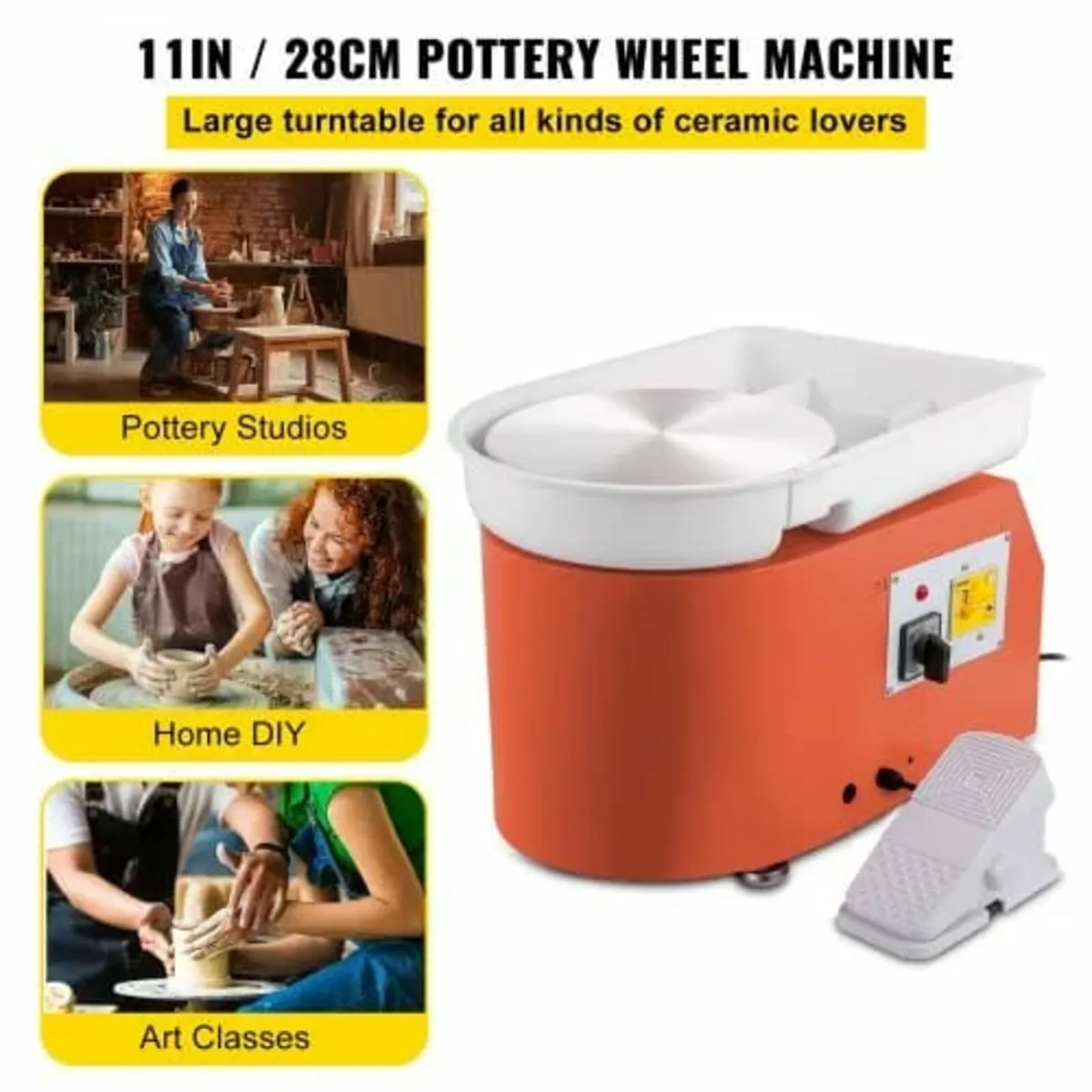 Pottery Wheel 27.9 cm 0-300 RPM Ceramic Wheel, 350 - Image 3