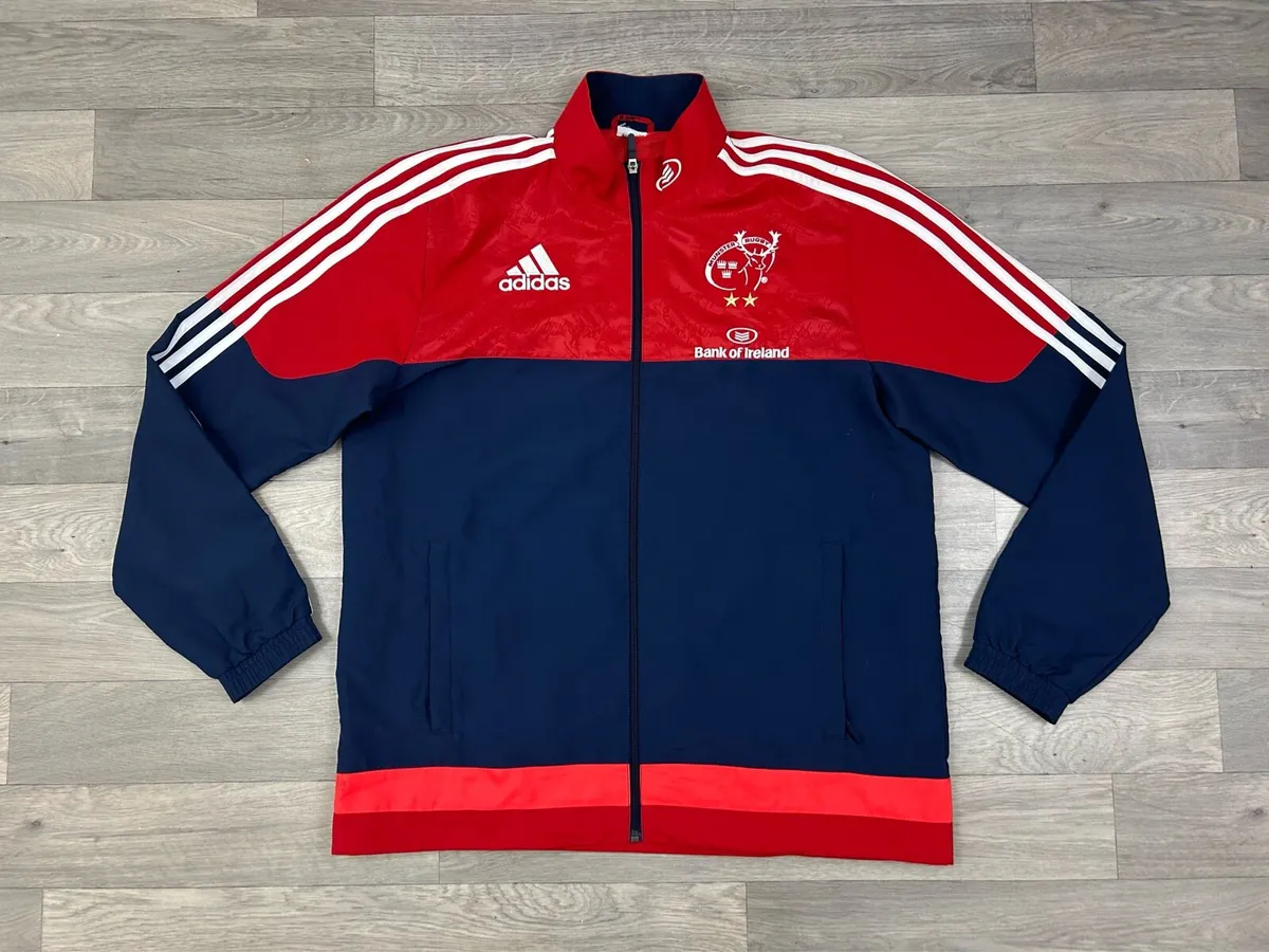 Adidas Munster Rugby Full Sip Jacket Mens XL - Image 1
