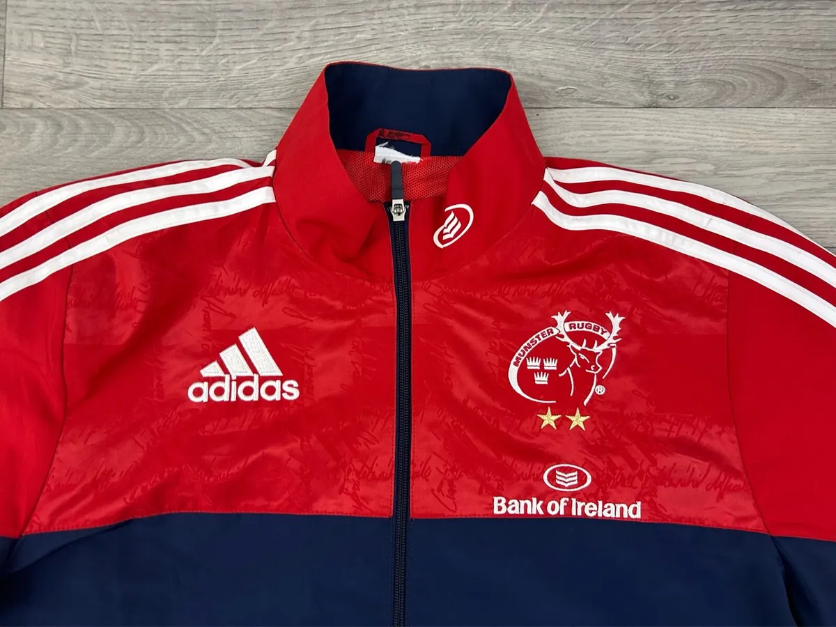Adidas Munster Rugby Full Sip Jacket Mens XL - Image 3
