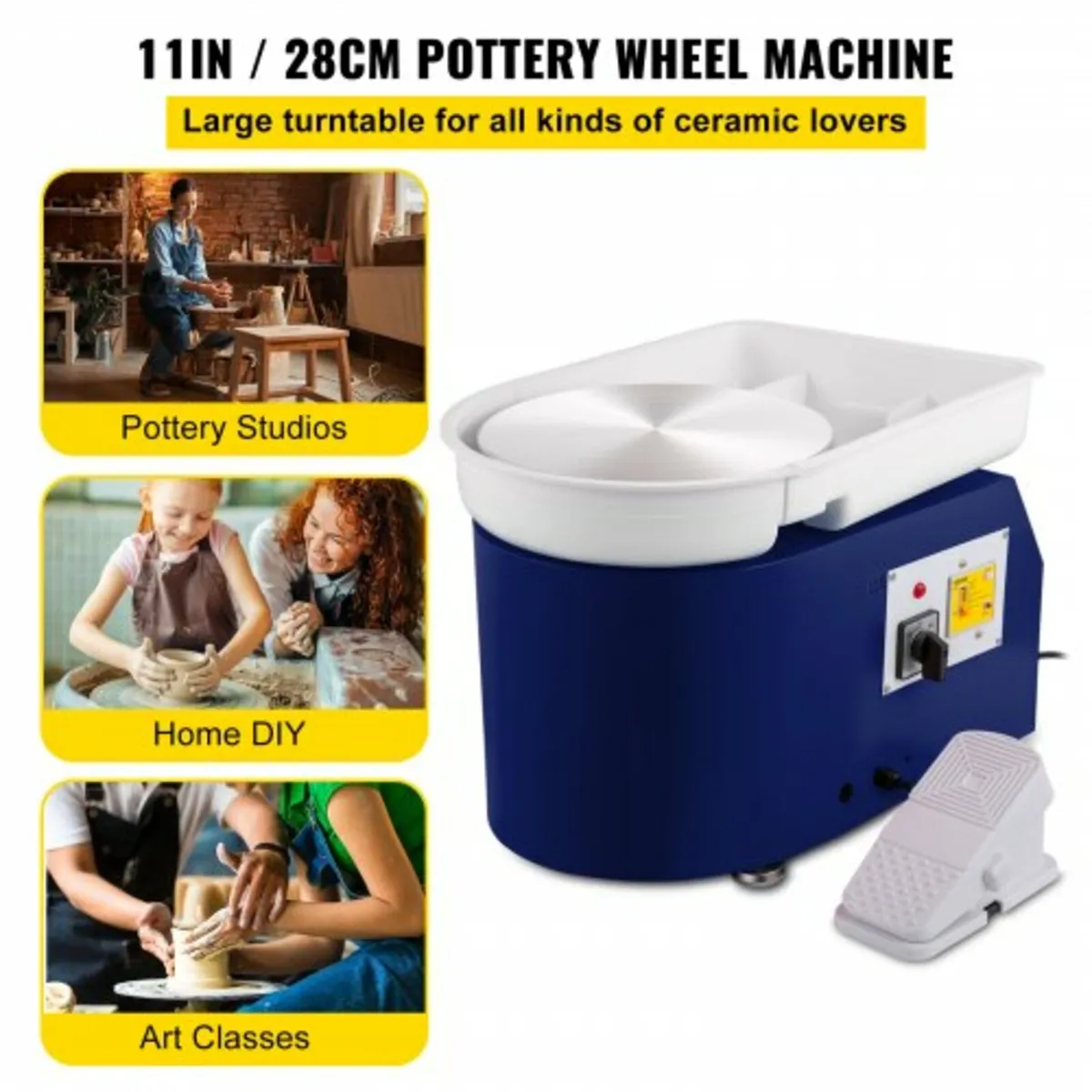 Pottery Wheel 27.9 cm 0-300 RPM Ceramic Wheel, 350 - Image 2