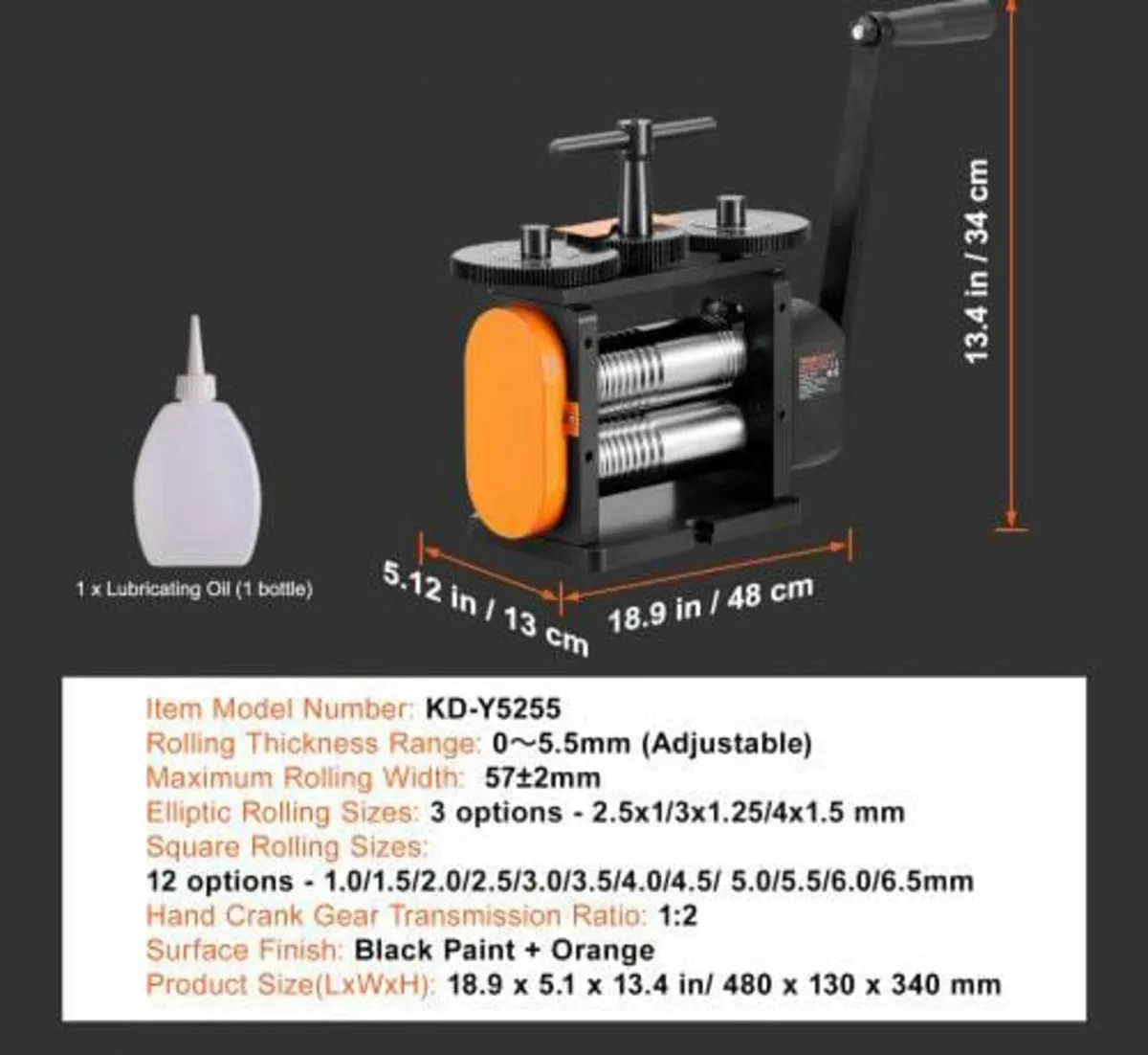 Rolling Mill, 2.24"/57 mm Jewelry Rolling Mill Mac - Image 4