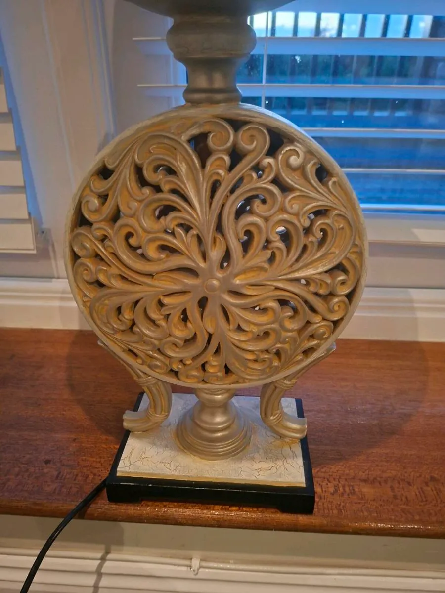 Table Lamp with Gold Shade - Image 2
