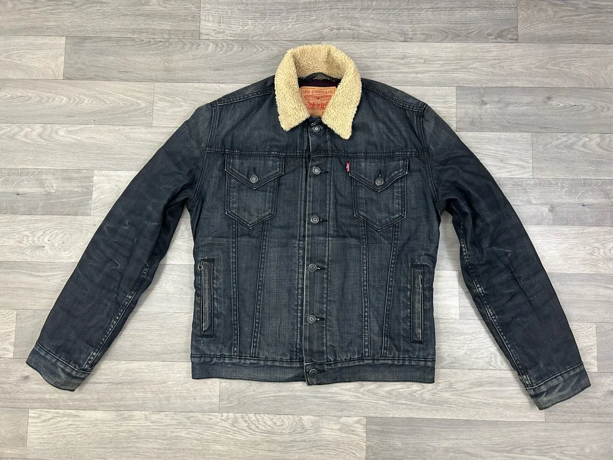 Vintage Levis 74551 Blanket Lined Trucker Jacket M - Image 1