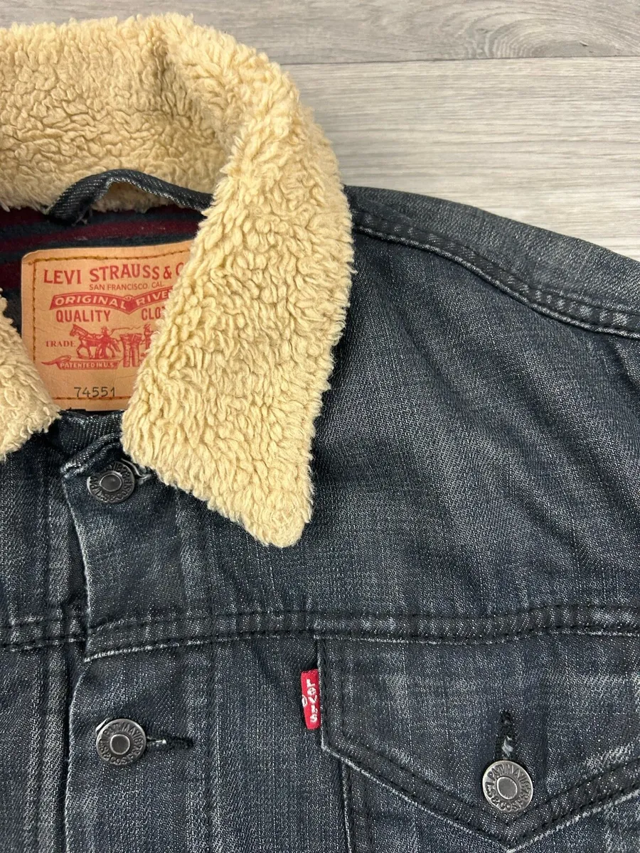 Vintage Levis 74551 Blanket Lined Trucker Jacket M - Image 3