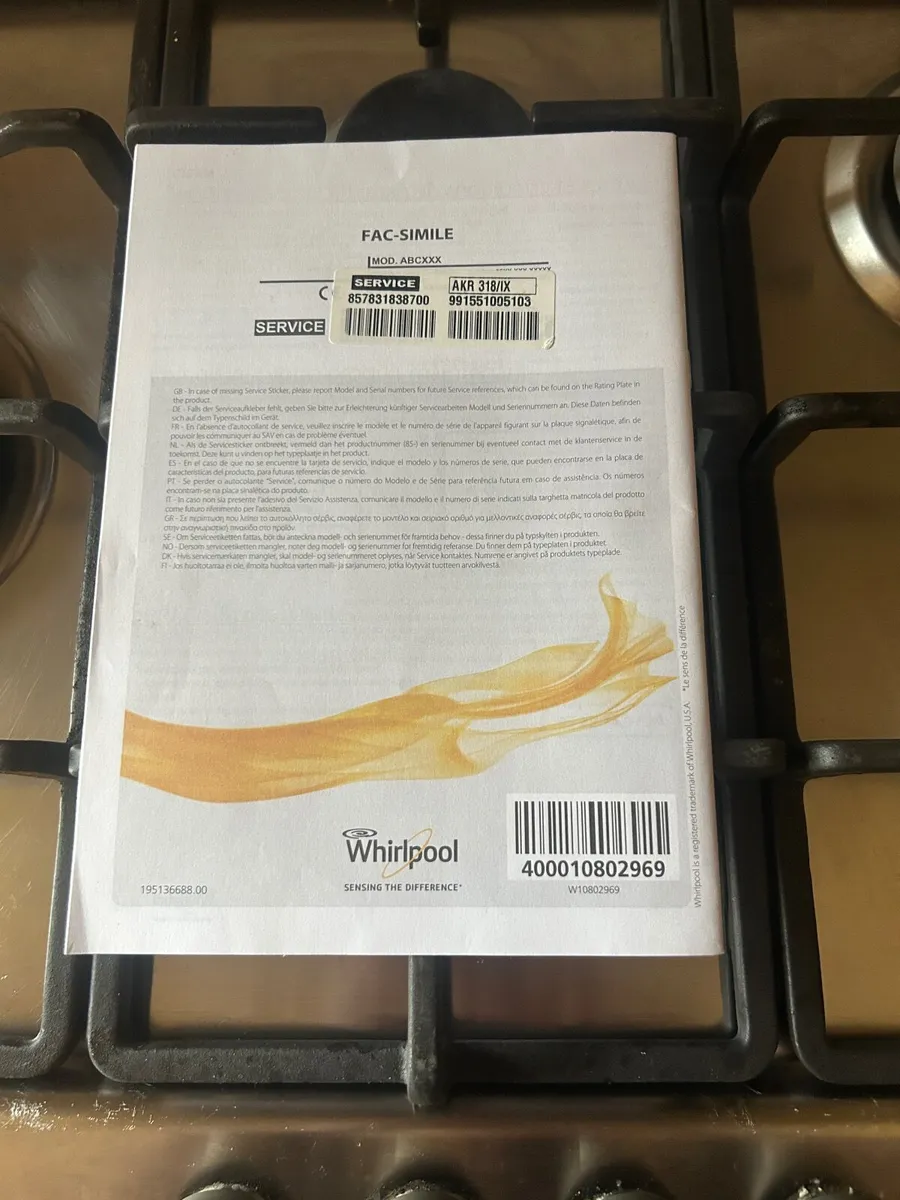 Whirlpool 5 ring gas hob - Image 4