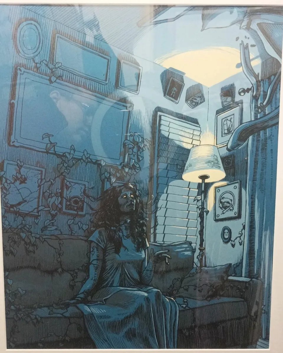 2017 Dave Kloc Plants and Woman in Room - Image 1