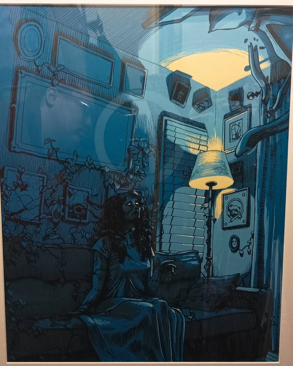 2017 Dave Kloc Plants and Woman in Room - Image 3