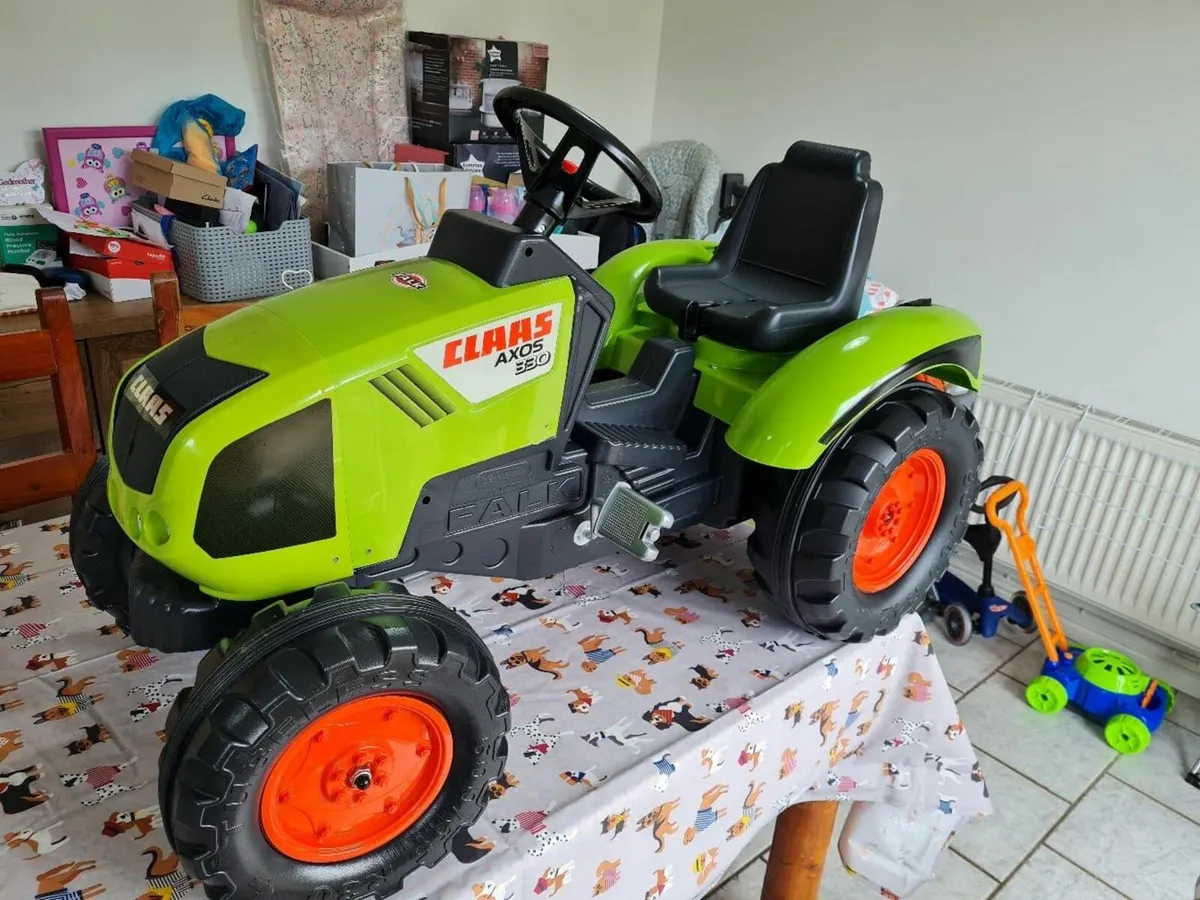 Claas Tractor With Front Loader And Trailer Toy - Image 1