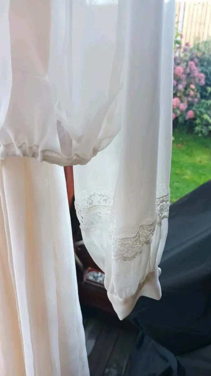 Vintage wedding outfit 80s chiffon 2 pc - Image 2