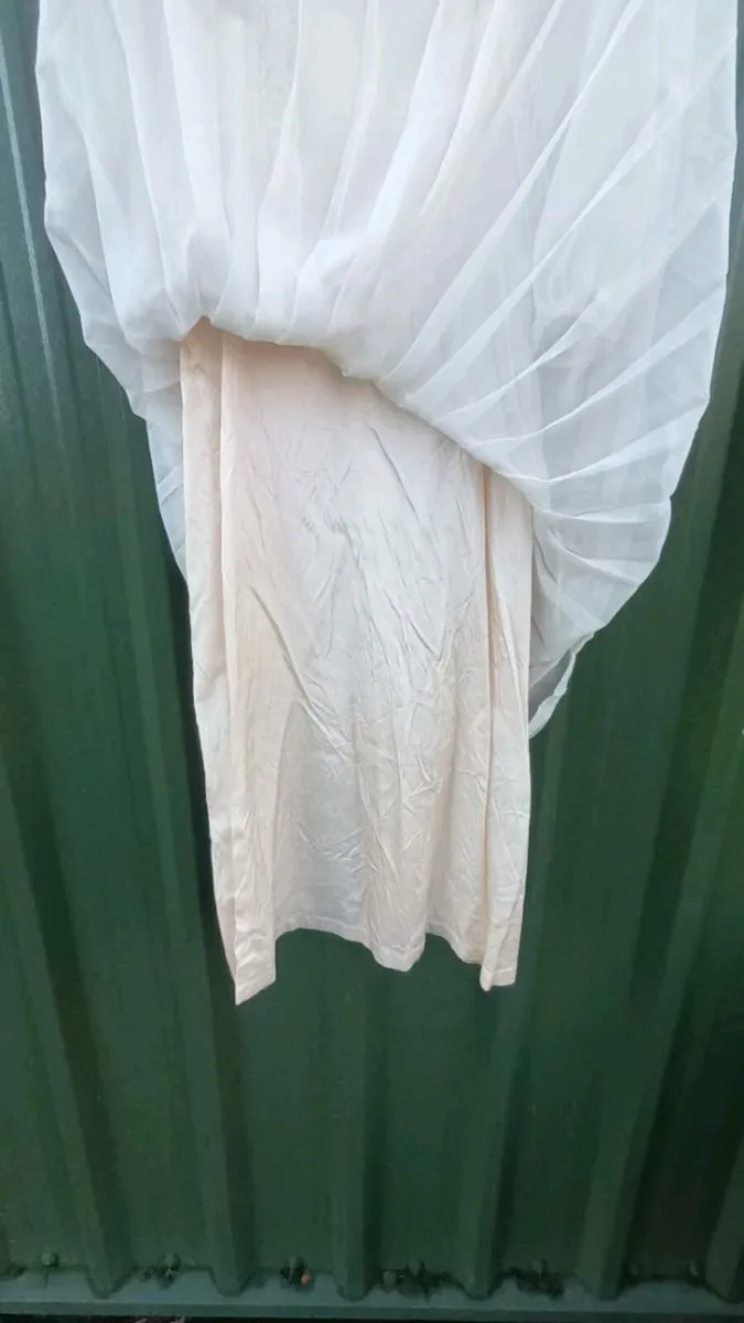Vintage wedding outfit 80s chiffon 2 pc - Image 4