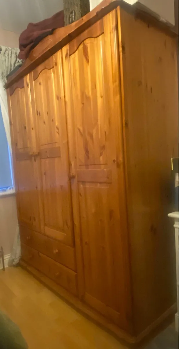Wardrobe Solid Oak - Image 1