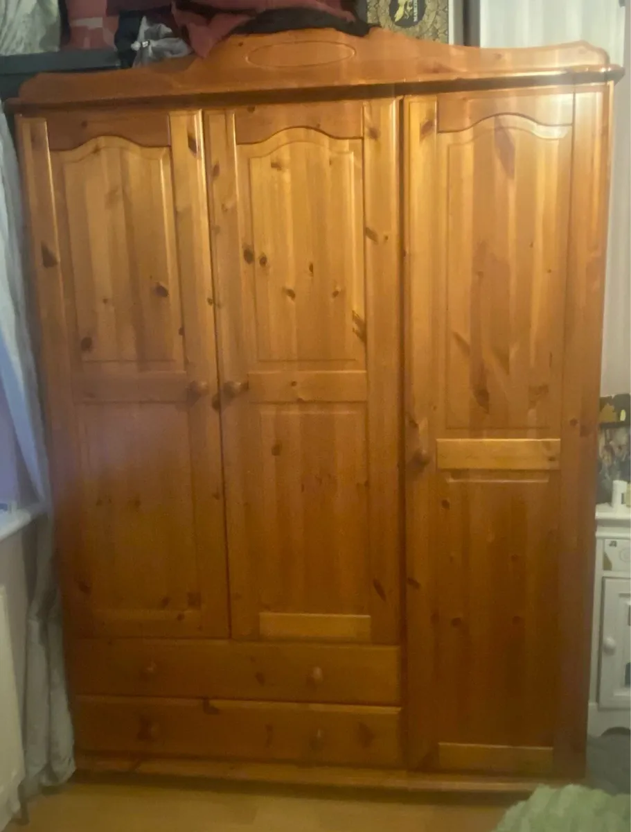 Wardrobe Solid Oak - Image 2