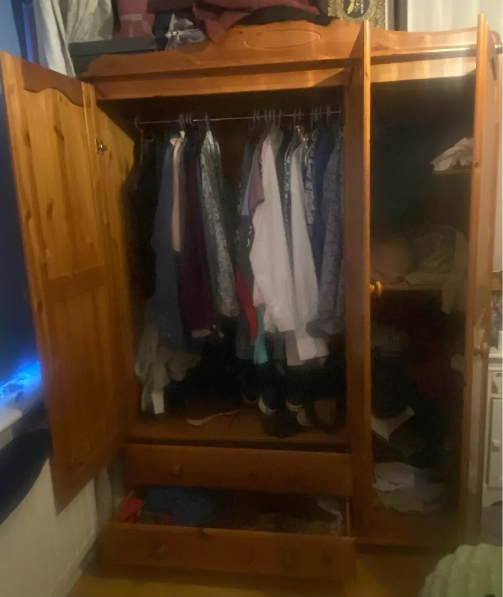Wardrobe Solid Oak - Image 3