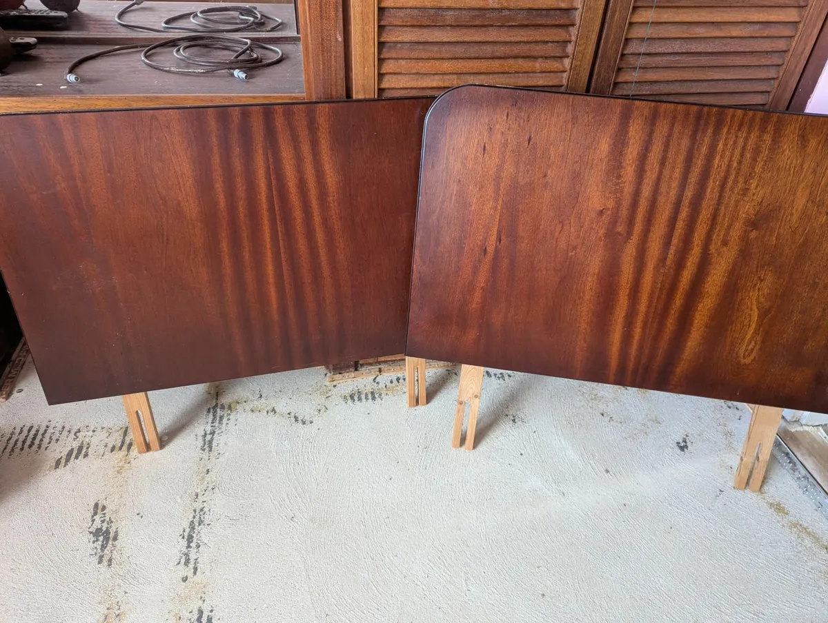 Headboards  and double mahogany bed frame - Image 1