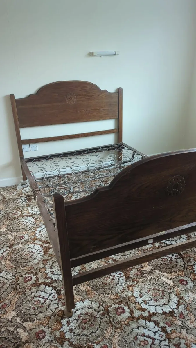 Headboards  and double mahogany bed frame - Image 2