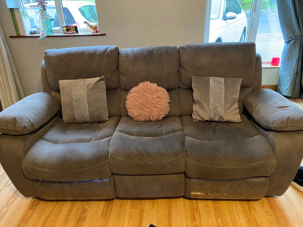 Grey recliner sofa - Image 2