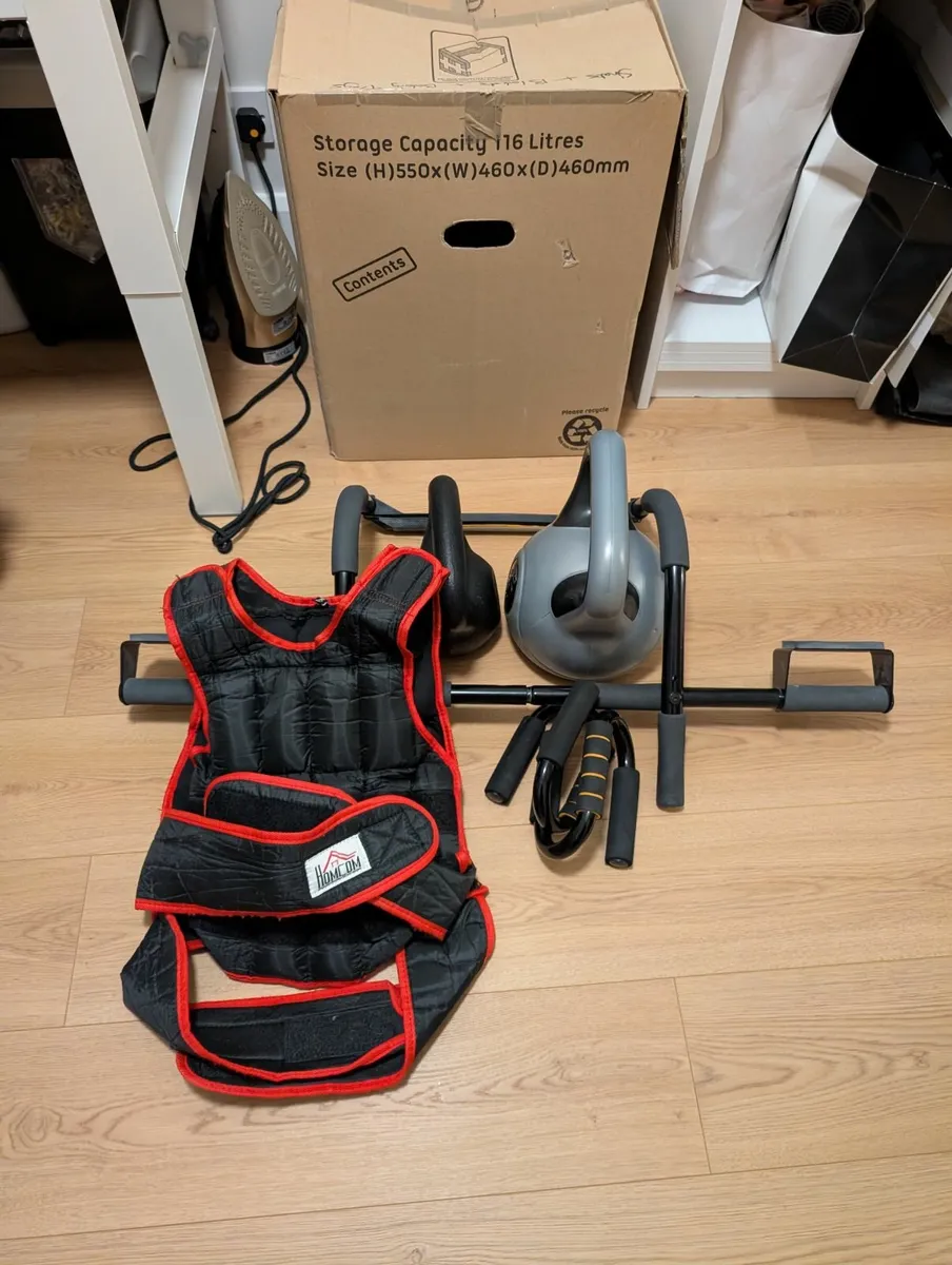 Kettlebells, Pullup Bar, Weight Vest - Image 1